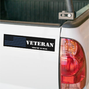 US Flagga NAVY BLUE - Veteran - värd Bära Bildekal