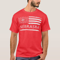 Us Flagga Nebraska Nebraska State Kärlek