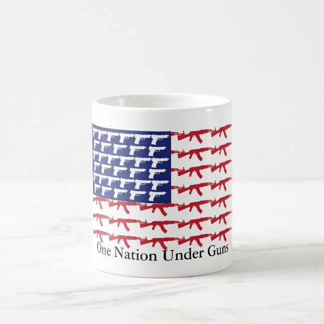 US Flagga NO Gun Control Kaffemugg (Center)