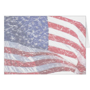 US Flagga - nödlidande Hälsningskort