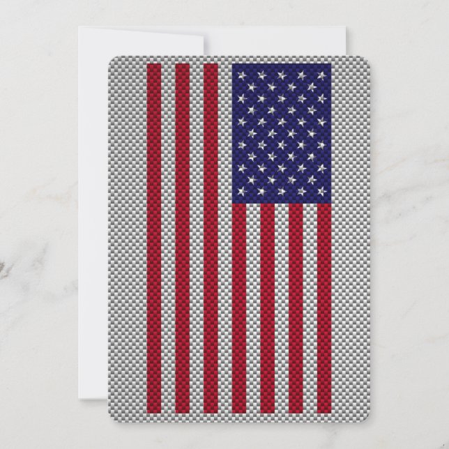 US Flagga om Stil-decor för kolfiber (Framsida)