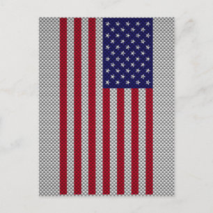 US Flagga om Stil-decor för kolfiber Vykort