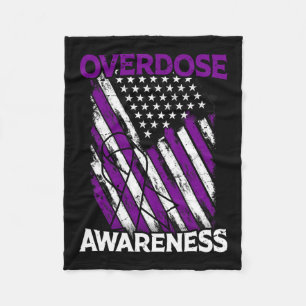US Flagga Överdosering Opioid Överkänslighet mot ö Fleecefilt