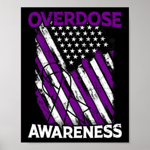 US Flagga Överdosering Opioid Överkänslighet mot ö Poster