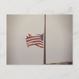 US Flagga på halv mast Vykort