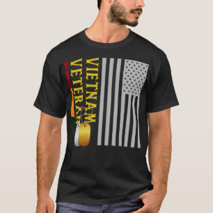 US Flagga Patriotic American Gift Vietnam Veteran T Shirt