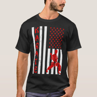 US Flagga Patriotic Karate T Shirt