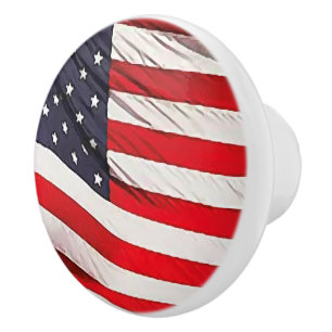 US Flagga Patriotic Knopp