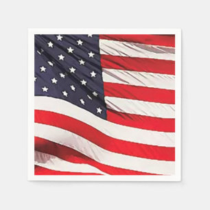US Flagga Patriotic Pappersservett