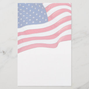 US Flagga Patriotic Stationary Brevpapper