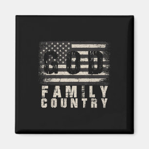US Flagga Patriotic Veteran God Family Land Memor Magnet