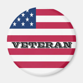 US Flagga Patriotic Veteran USA Magnet