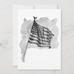 US Flagga Patriotic Vintage Art