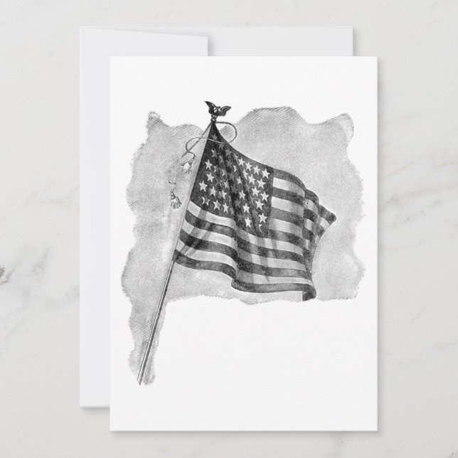 US Flagga Patriotic Vintage Art (Framsida)