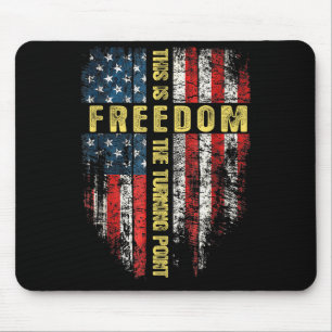 Us Flagga Patriotisk - Det Här Är Vändpunkten Tro Musmatta