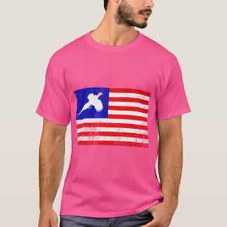 US Flagga Pheasant Hunting T Shirt