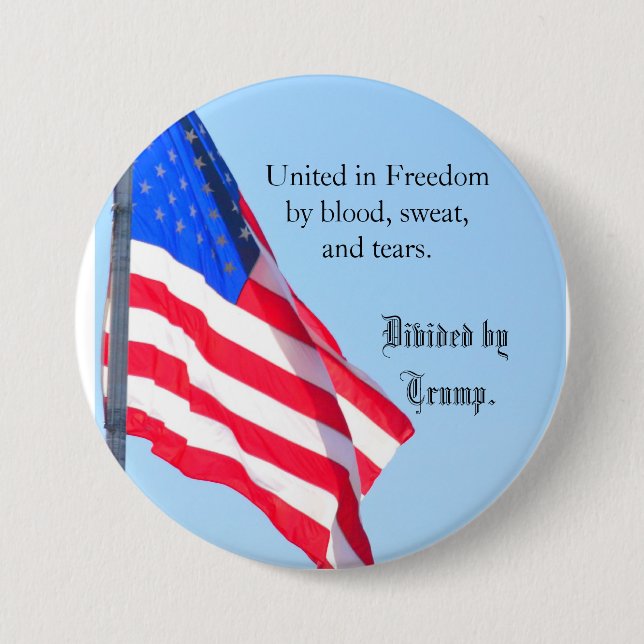 US Flagga Photo Button Freedom, förenade, Trump de Knapp (Framsida)