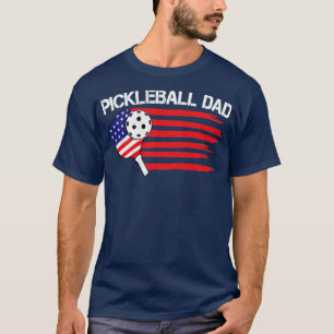US Flagga Pickleball Pappa Pickleball Player Funny T Shirt