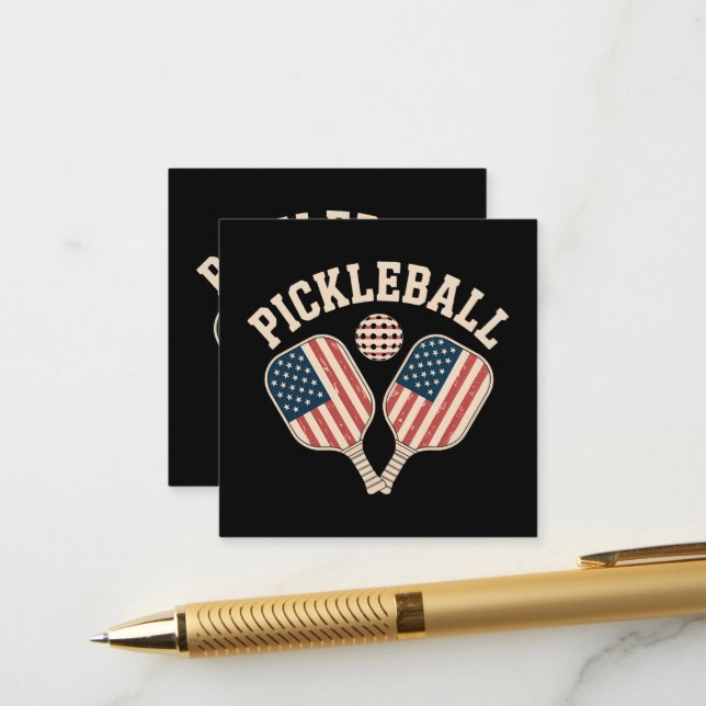 US Flagga Pickleball Spelare Tilläggskort (Fram/Back In Situ)