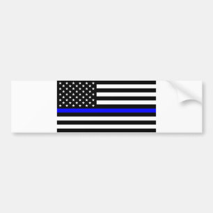 - US Flagga Police Thin Blue Line Bildekal