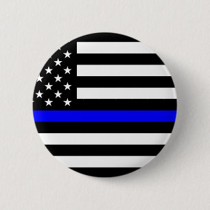 - US Flagga Police Thin Blue Line Knapp