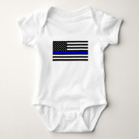 - US Flagga Police Thin Blue Line