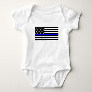 - US Flagga Police Thin Blue Line Tröja