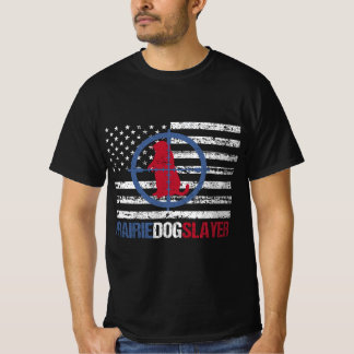 US Flagga Prairie Hund Hunting Prairie Hund Sayer T Shirt