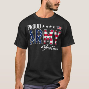 US Flagga Proud Army Brother Zip T Shirt