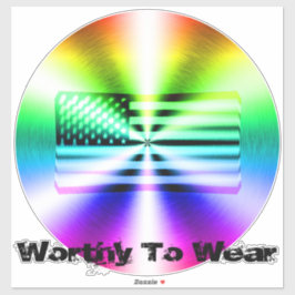 US Flagga Rainbow Shield - värd för Bära Klistermärken