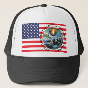 US Flagga Rebelling to Tyrants Hat Truckerkeps