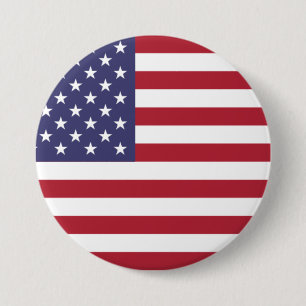 US flagga-röd, vit och blå knapp