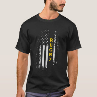 US Flagga Rugby American Flagga Rugby Player T Shirt