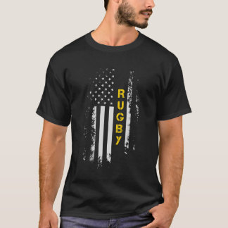 US Flagga Rugby American Flagga Rugby Player T Shirt