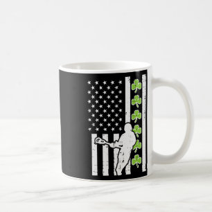 US Flagga Shamrock Lacrosse Vintage Lax St Patrick Kaffemugg