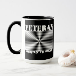 US Flagga Shield - Veteran - värd för Bära Mugg