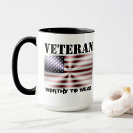 US Flagga Shield - Veteran - värd för Bära Mugg
