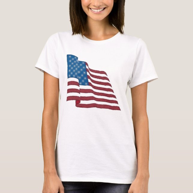 US Flagga Shirt T-shirt (Framsida)