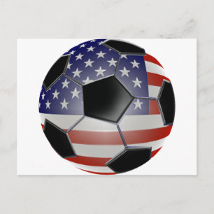 US Flagga Soccer Ball Vykort