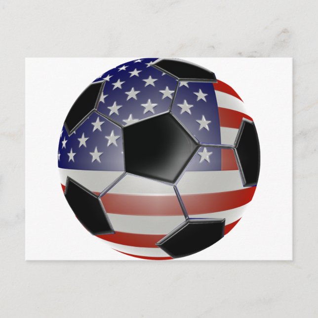 US Flagga Soccer Ball Vykort (Framsida)