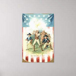 US Flagga Spirit of 76 Soldier Drummer Boy Canvastryck