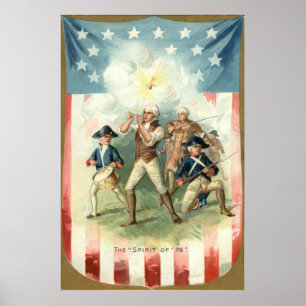 US Flagga Spirit of 76 Soldier Drummer Boy Poster