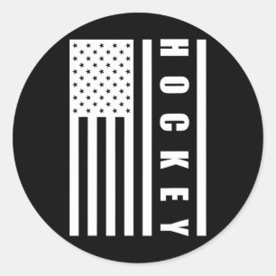 Us Flagga Sport Målvakt Hockey Spelare Amerikansk Runt Klistermärke