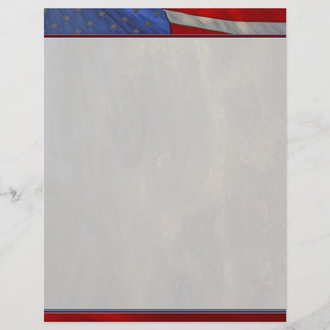 US Flagga Stationary Letterhead (Framsida)