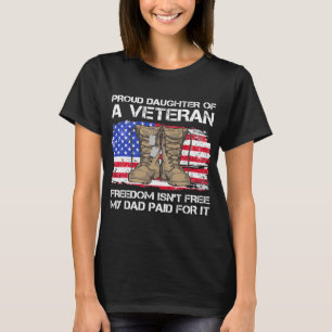 US Flagga stolt Dotter till en vigeransk amerikans T Shirt