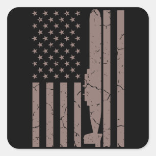 US FLAGGA SUBMARINE VETERAN American Veteran Gift Fyrkantigt Klistermärke