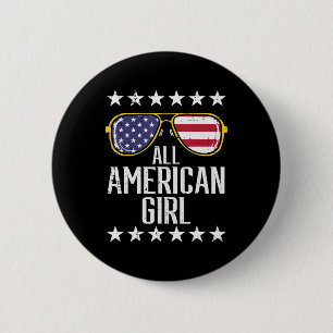 US Flagga Sunglasses American All Girl Memorial Da Knapp