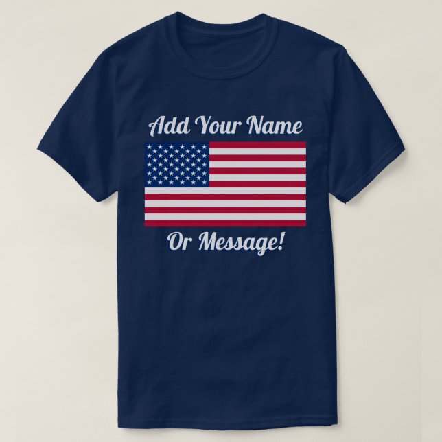 US FLAGGA T SHIRT (Design framsida)