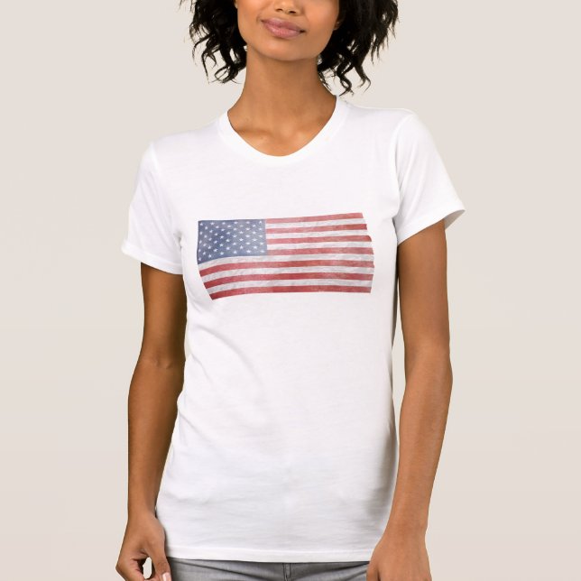 Us-flagga Tee Shirt (Framsida)