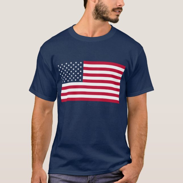 Us-flagga Tee Shirt (Framsida)